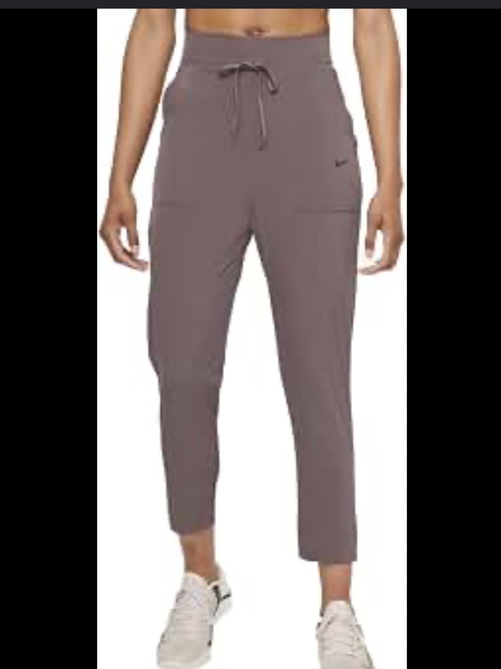 Nike Woman’s Bliss Luxe Training 7/8 Tapered Drawstring Joggers - Mauve